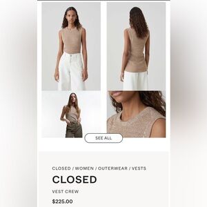 Closed Beige Knit Vest